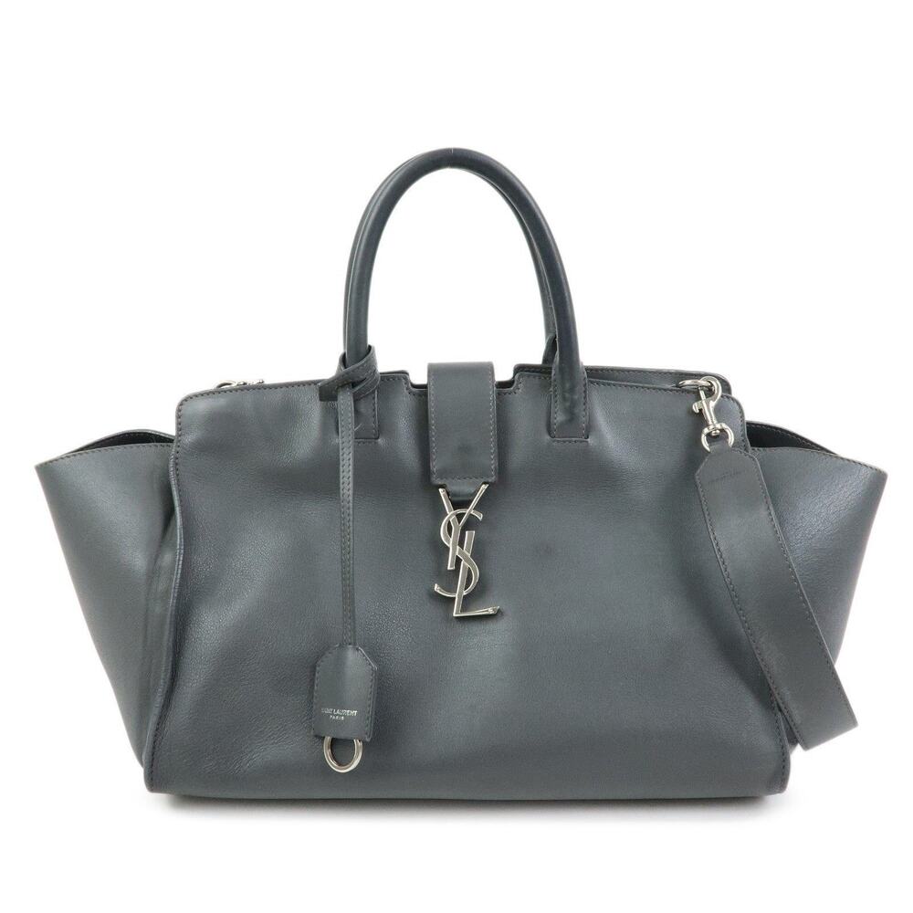 Saint Laurent Cassandra Calfskin Handbag Gray